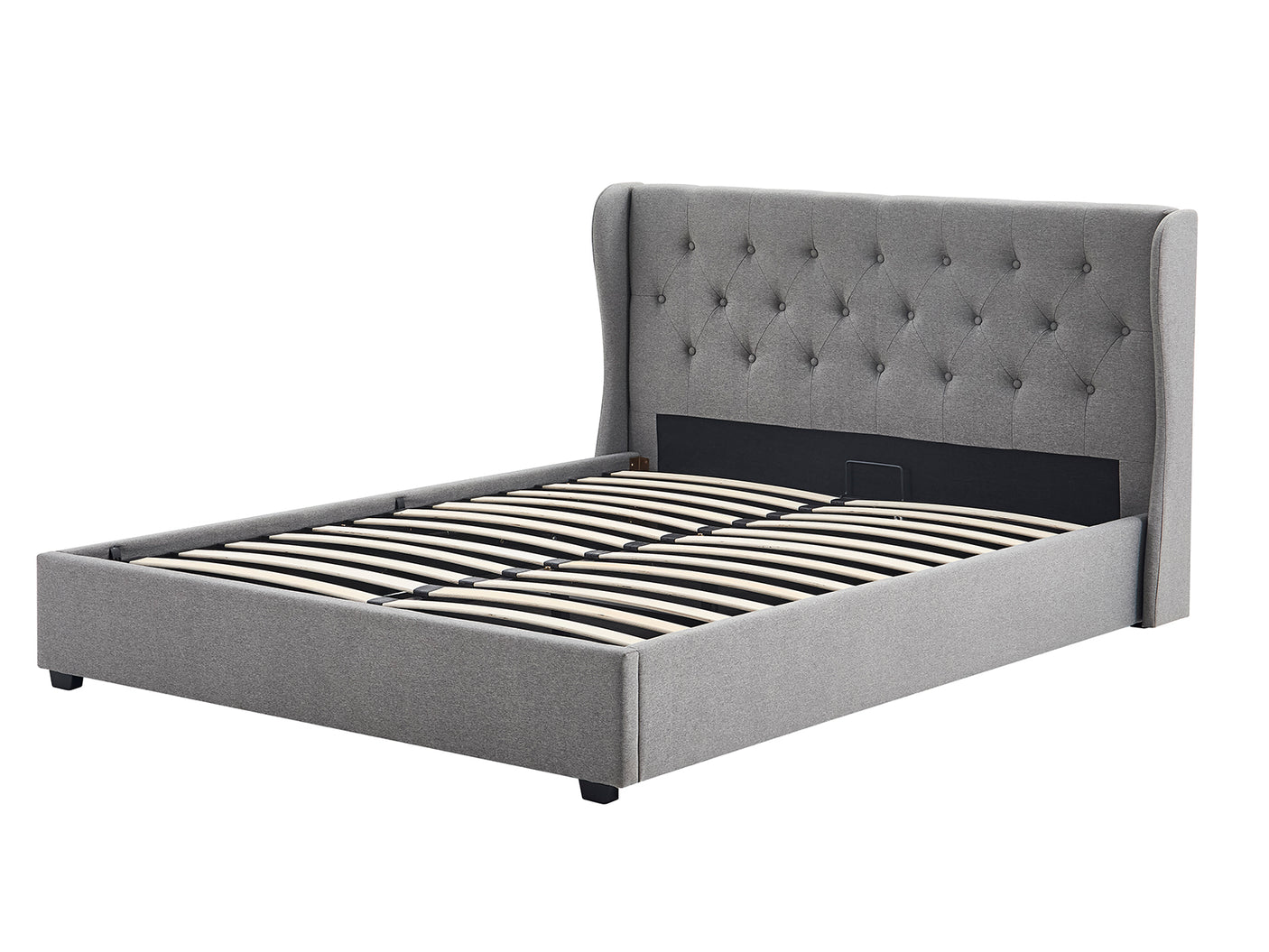 Keron Storage Queen Bed Frame - Grey