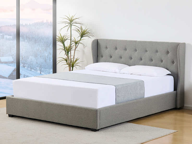 Keron Storage Bed Frame Grey - Queen