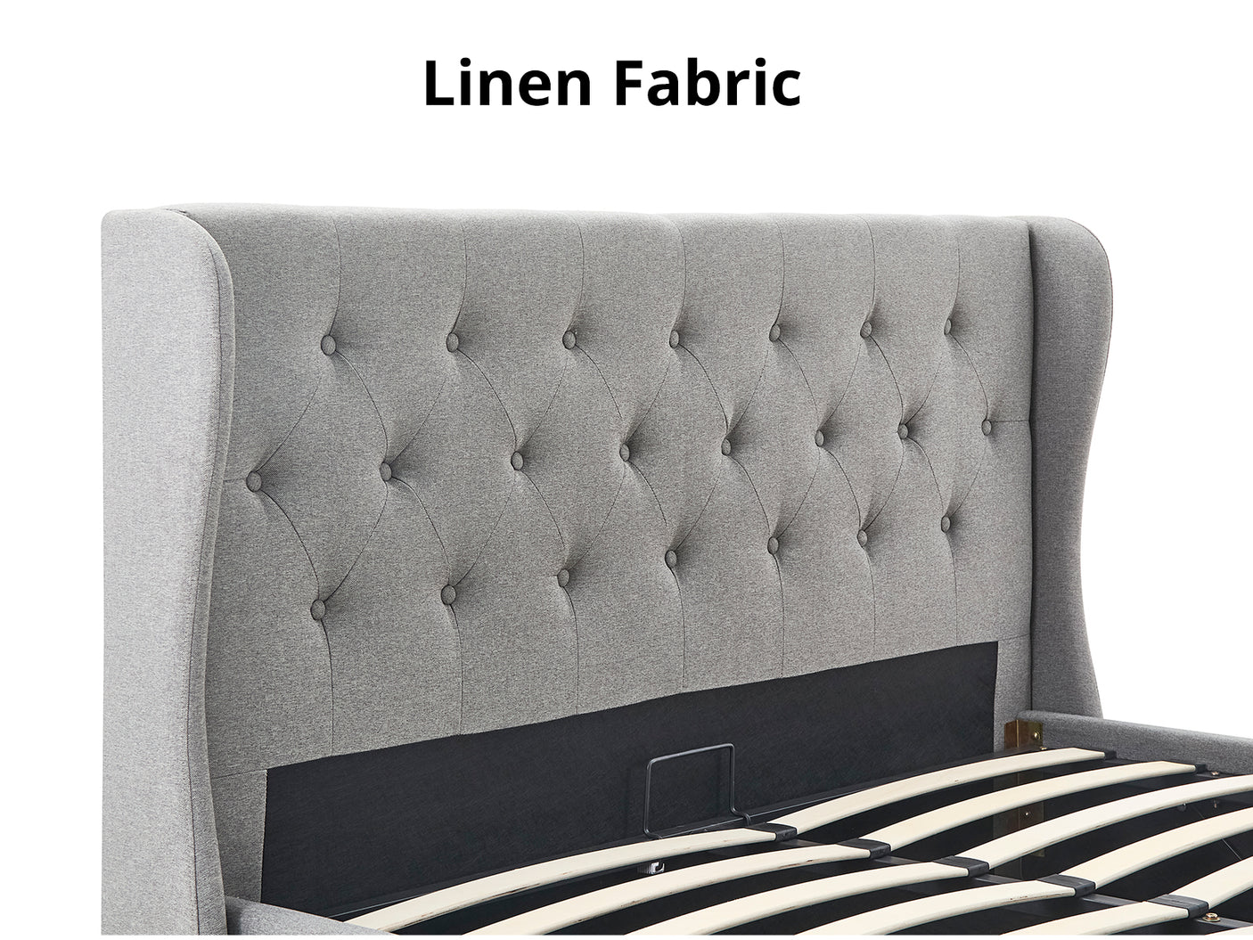 Keron Storage Queen Bed Frame - Grey