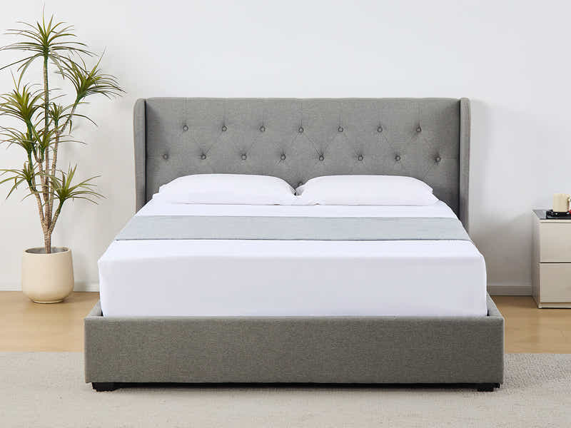 Keron Storage Bed Frame Grey - Queen