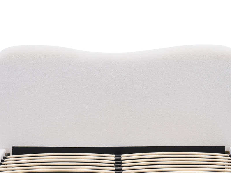 Chelsy Boucle Bed Frame Beige - Queen