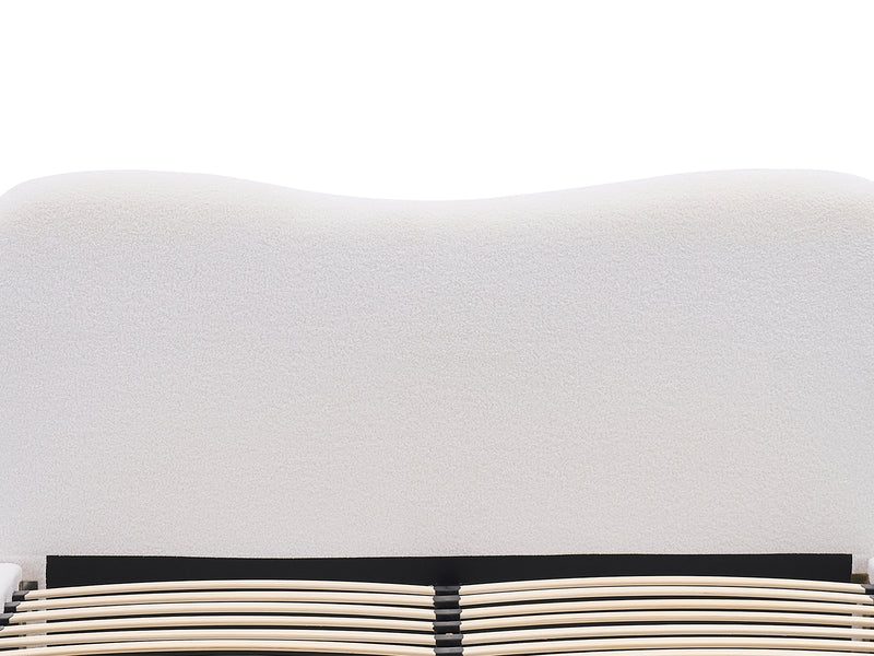 Chelsy Boucle Bed Frame Beige - Super King