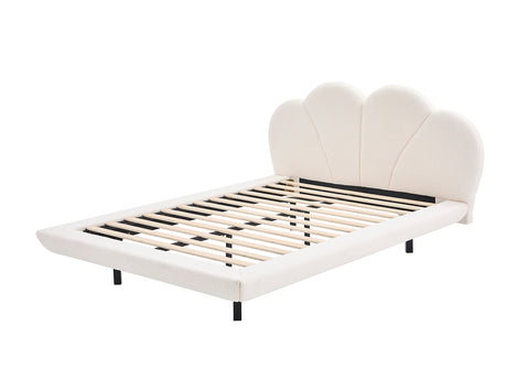 Joleen Boucle Bed Frame Cream - Queen
