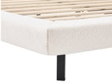 Joleen Boucle Bed Frame Cream - Queen