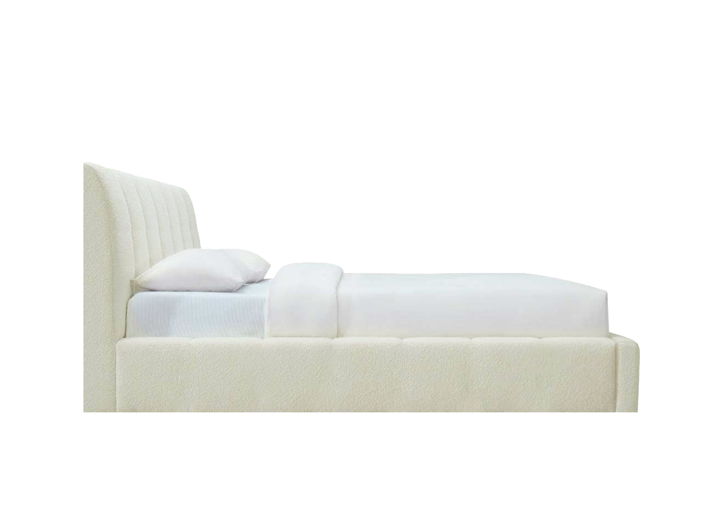 Resica Boucle Queen Bed Frame - Beige