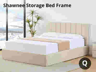 Shawnee Storage Bed Frame Beige - Queen