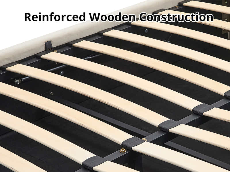 Shawnee Storage Bed Frame Beige - Queen