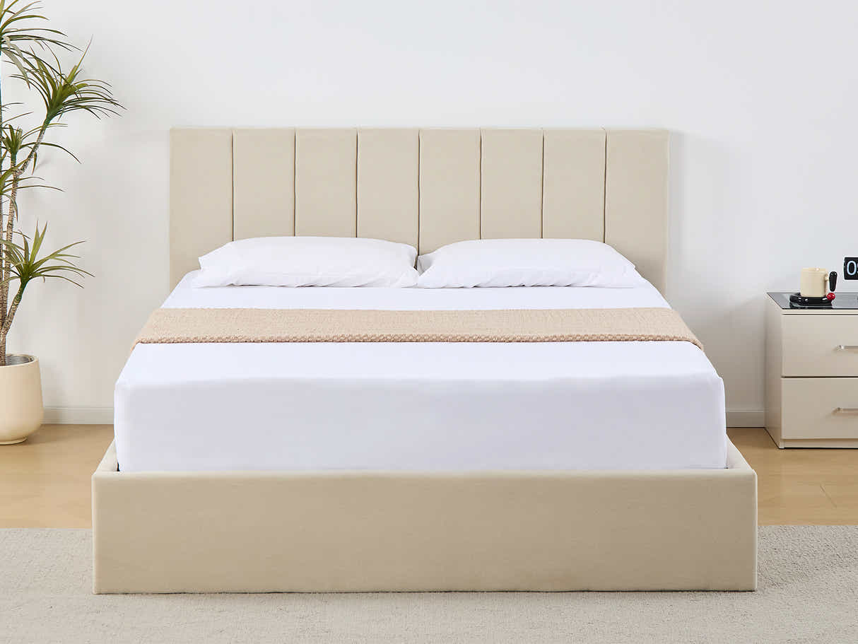 Shawnee Storage Bed Frame Beige - Queen