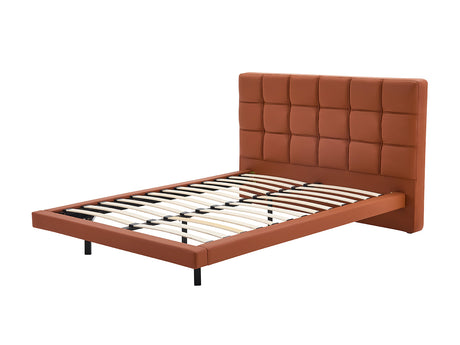 Kalyn PU Bed Frame Orange - Queen