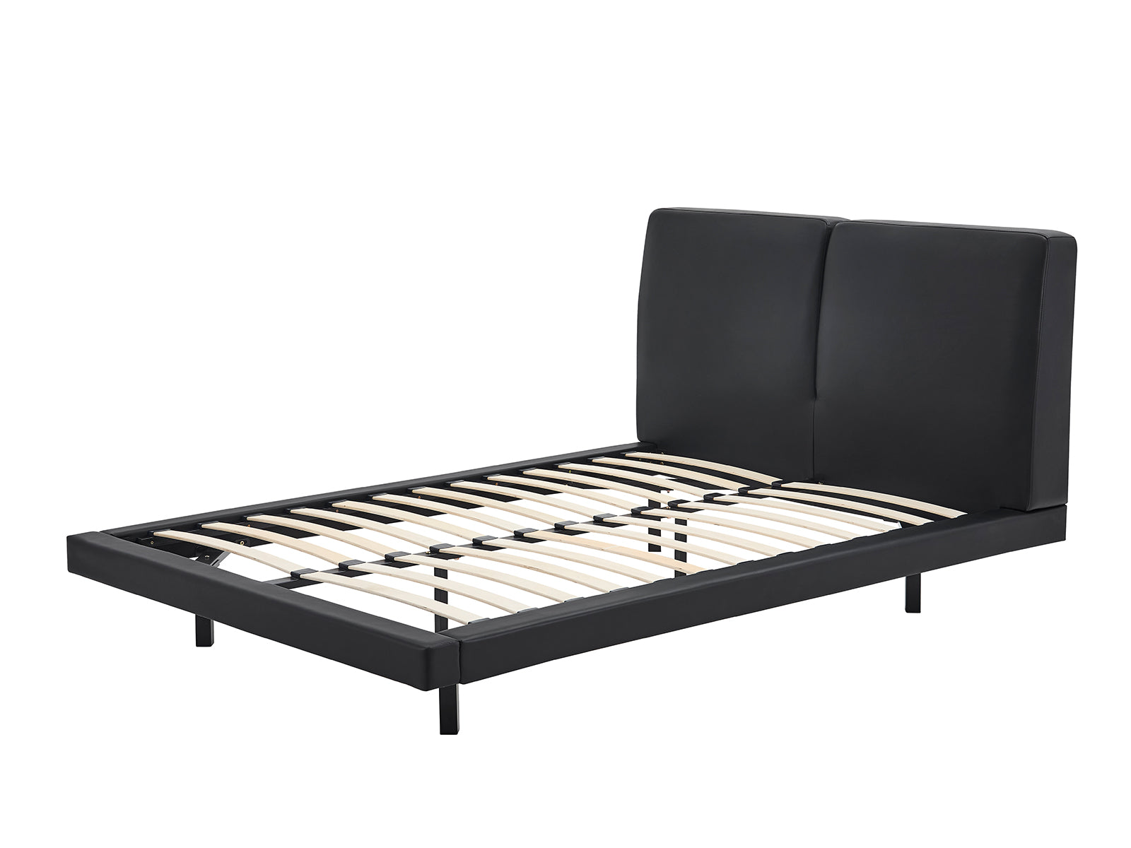 Priscilla PU Bed Frame Black - Queen