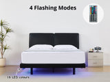 Priscilla PU Bed Frame Black - Queen