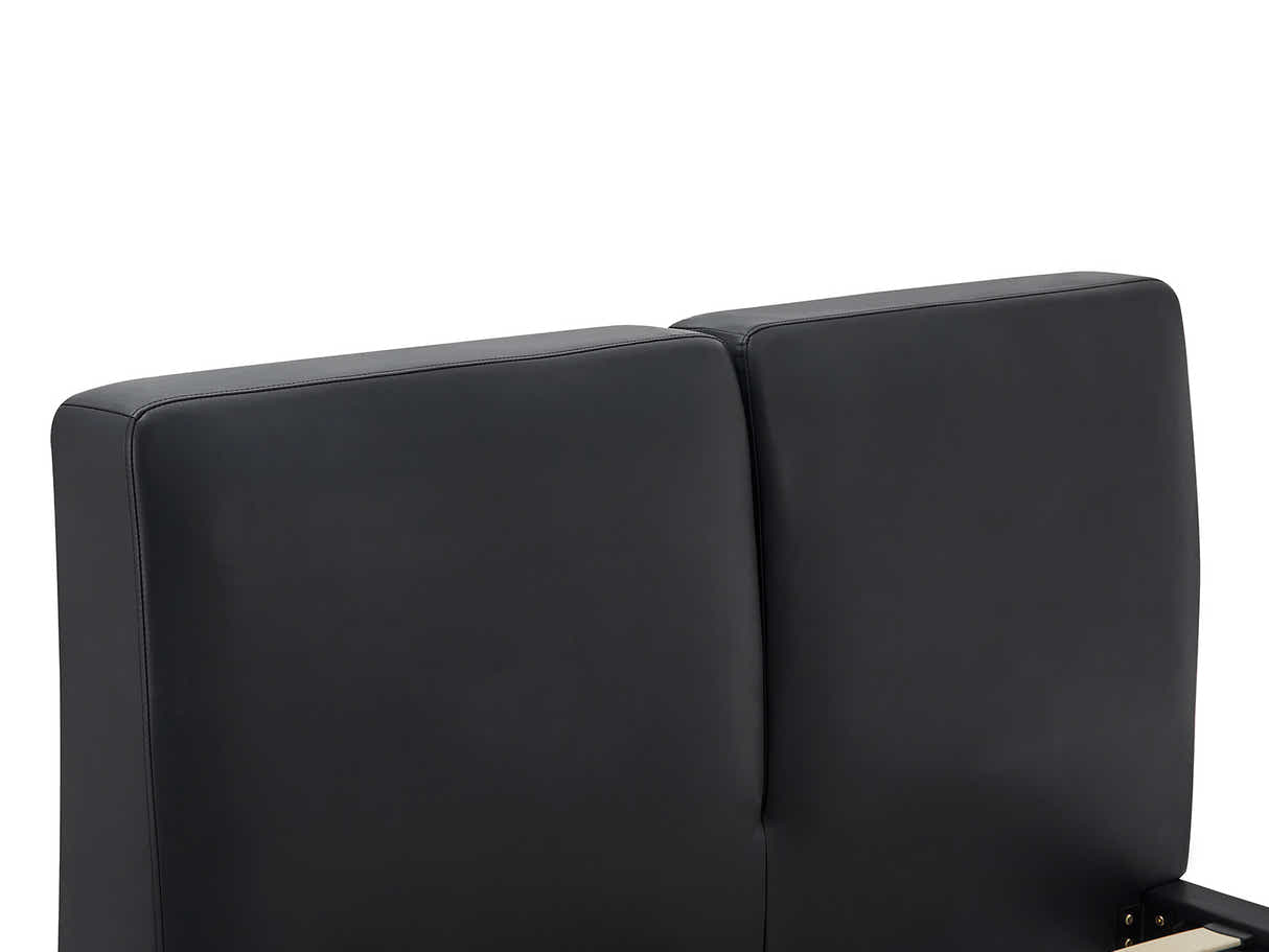 Priscilla PU Bed Frame Black - Queen