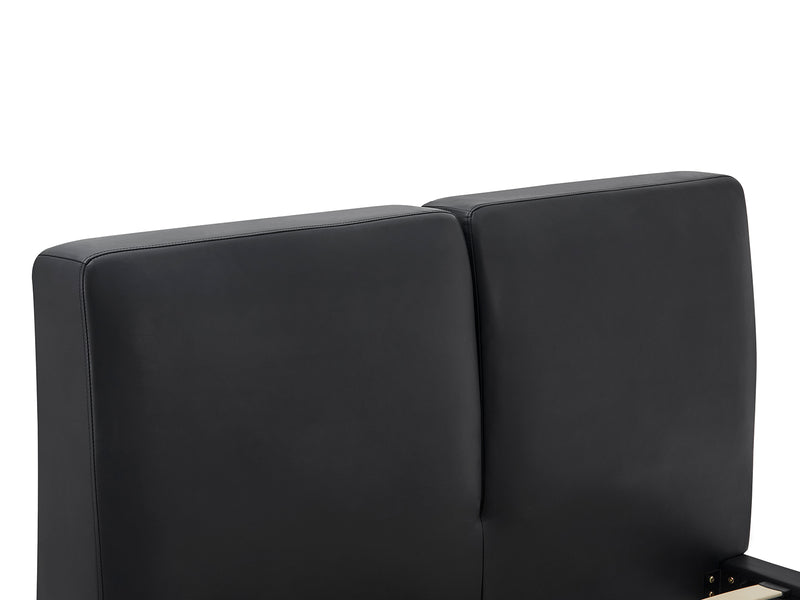 Priscilla PU Bed Frame Black - Queen