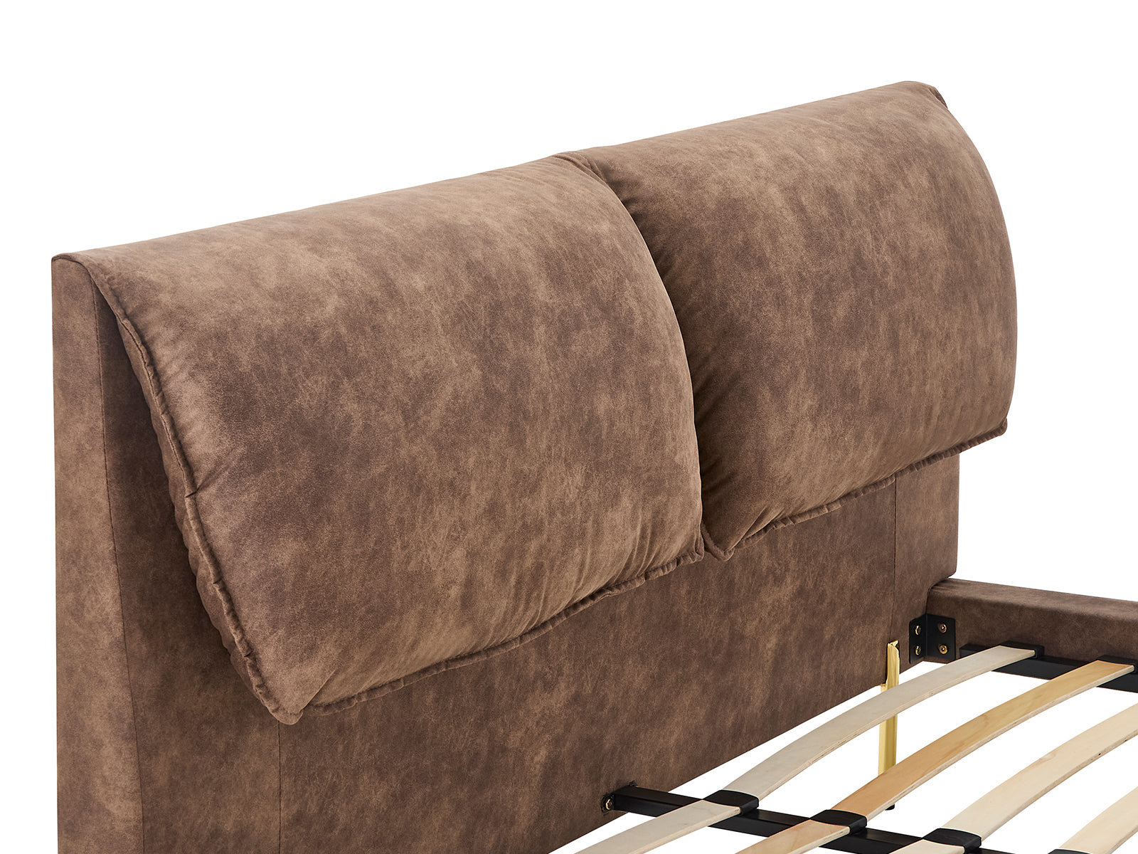 Rowina PU Bed Frame Khaki - Queen