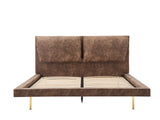 Rowina PU Bed Frame Khaki - Queen