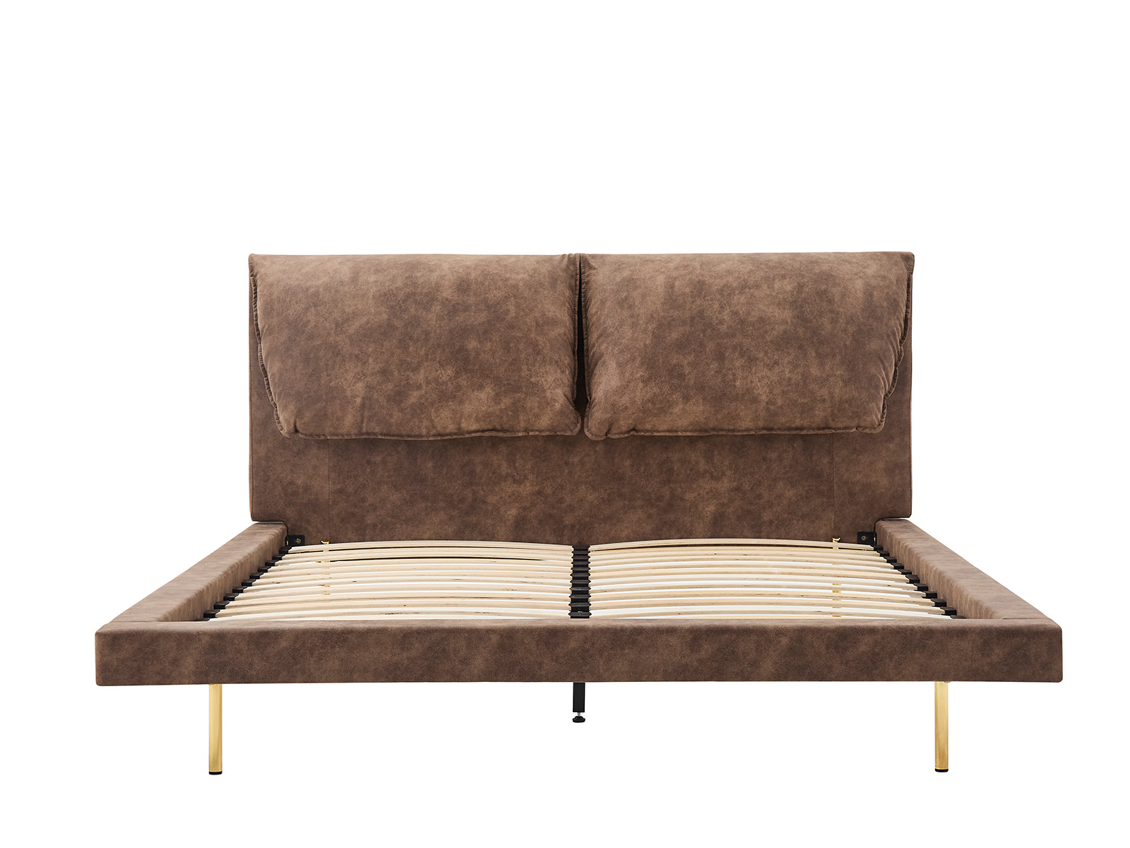 Rowina PU Bed Frame Khaki - Queen