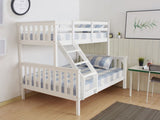 New Chico Triple Bunk Bed - White + Bon10 Single & Bon 21 Double Mattresses