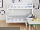 New Chico Triple Bunk Bed - White + Bon10 Single & Bon 21 Double Mattresses