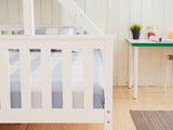New Chico Triple Bunk Bed - White + Bon10 Single & Bon 21 Double Mattresses