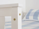 New Chico Triple Bunk Bed - White + Bon10 Single & Bon 21 Double Mattresses