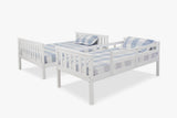 New Chico Triple Bunk Bed - White + Bon10 Single & Bon 21 Double Mattresses