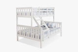 New Chico Triple Bunk Bed - White + Bon10 Single & Bon 21 Double Mattresses