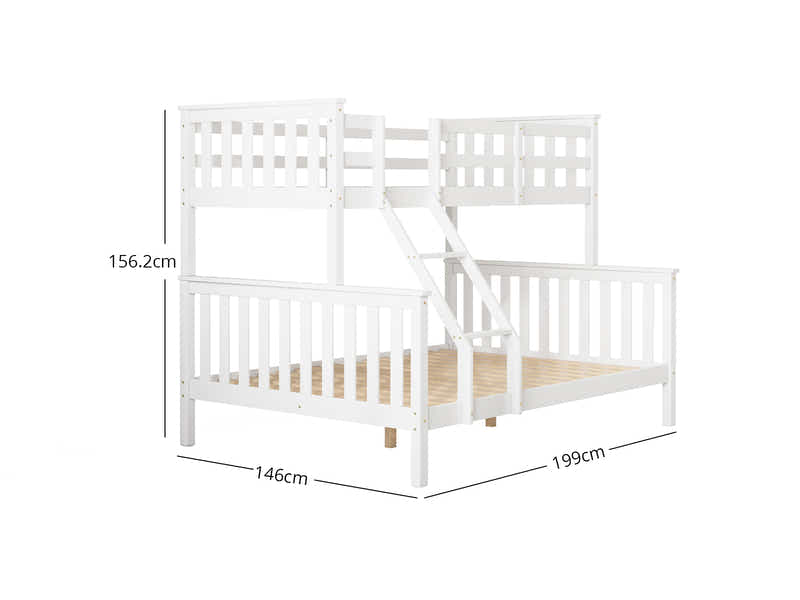 New Chico Triple Bunk Bed - White