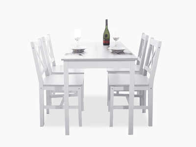 Ajax 5-Piece Dining Set - White