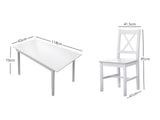 Ajax 5PC Dining Set White
