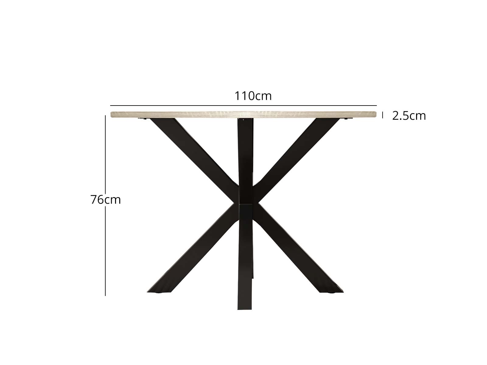 Elsie Round Dining Table - 110 cm