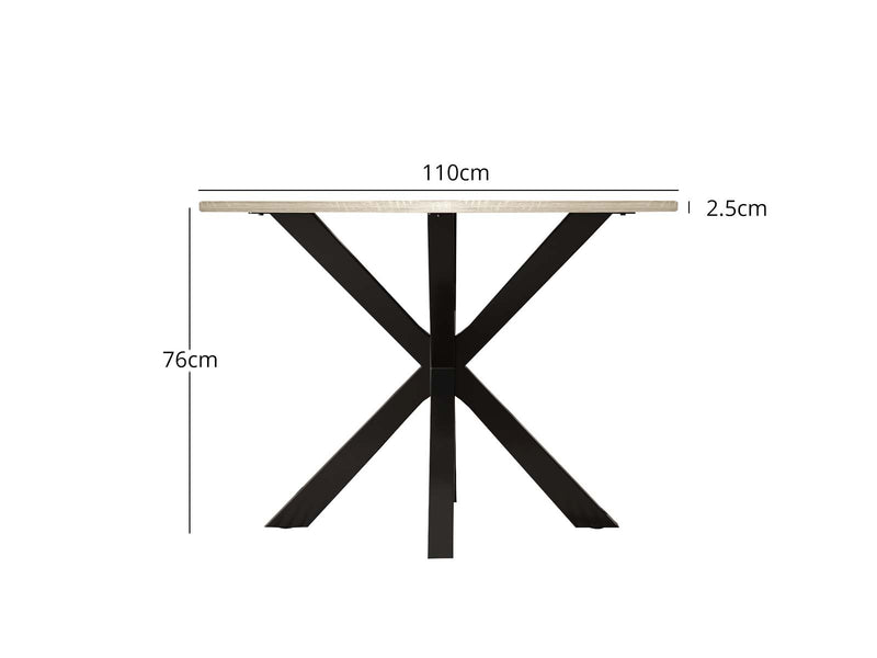 Elsie Round Dining Table - 110 cm