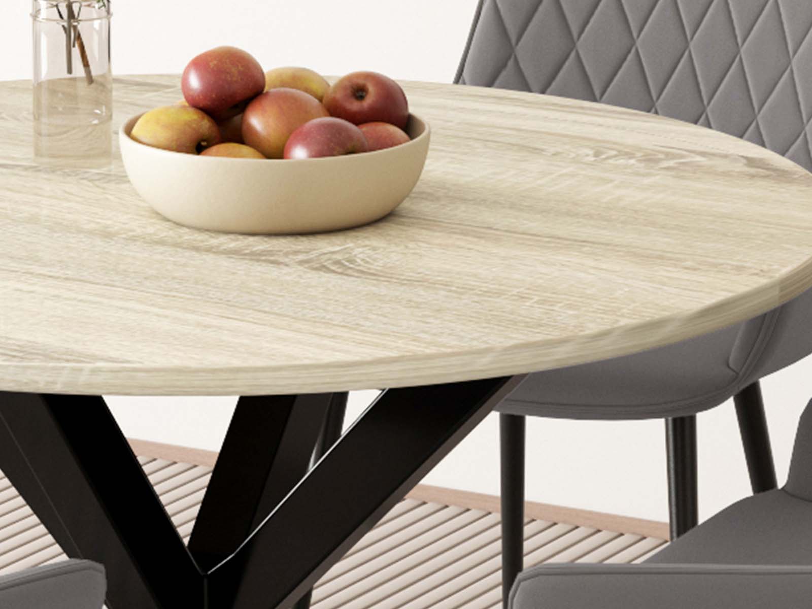 Elsie Round Dining Table - 110 cm