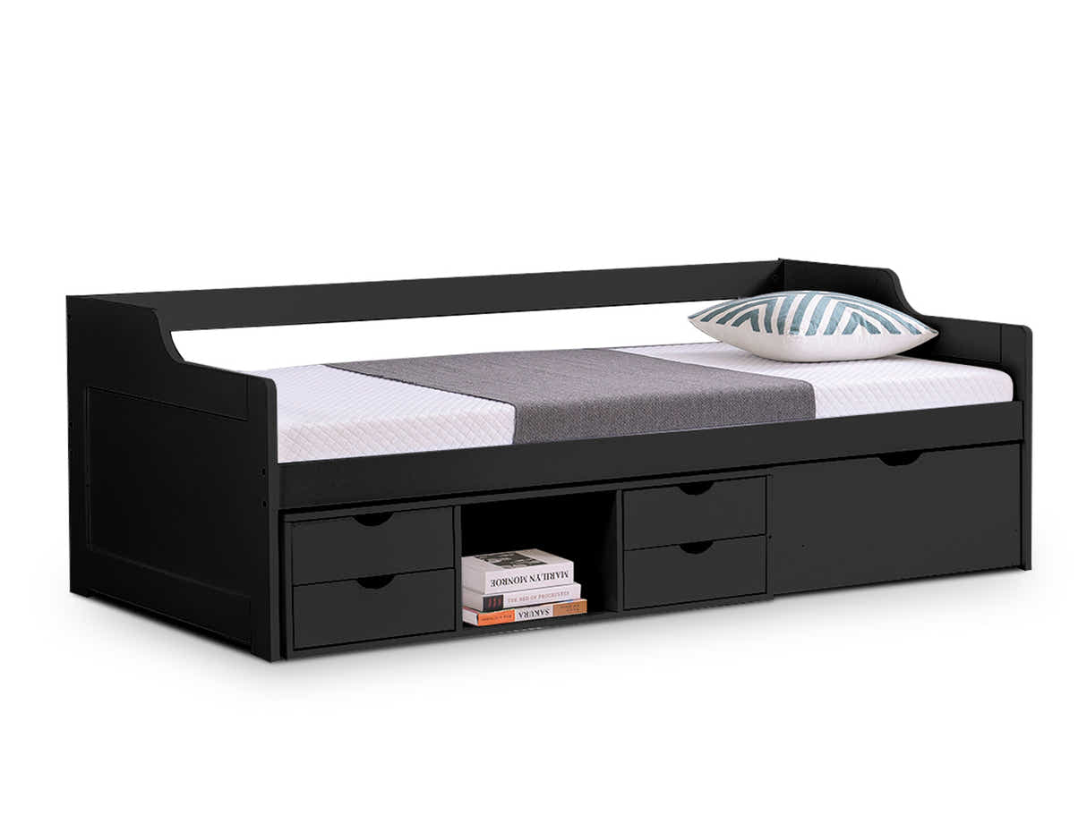Herb Daybed with Drawers - Black