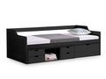 Herb Daybed with Drawers - Black