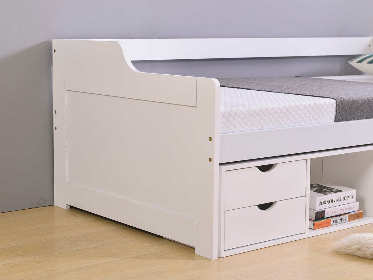 Herb Daybed with Drawers - White