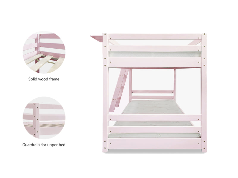 Polli Mid-Sleeper Bunk Bed - Pink