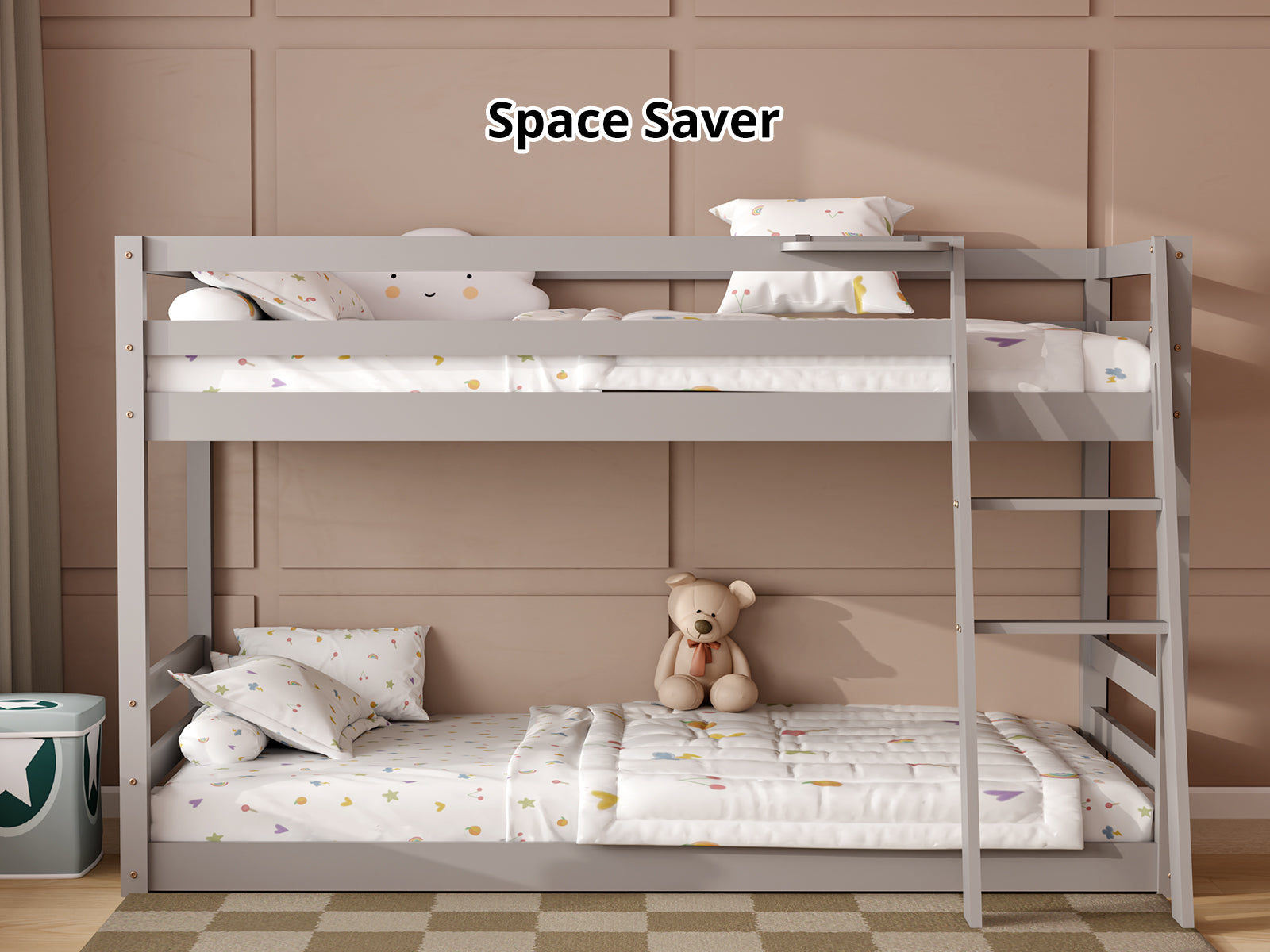 DS New Polli Mid-Sleeper Bunk Bed Grey