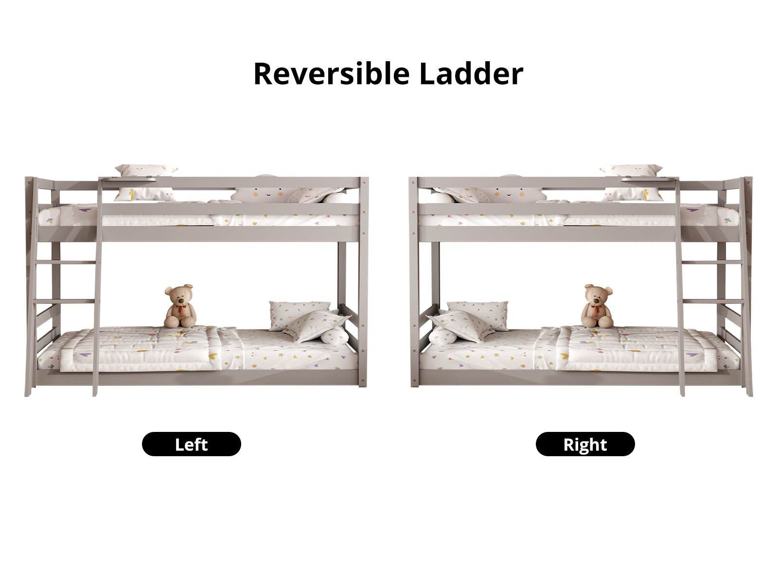 DS New Polli Mid-Sleeper Bunk Bed Grey