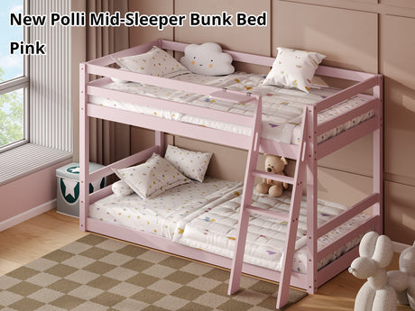 DS New Polli Mid-Sleeper Bunk Bed Pink