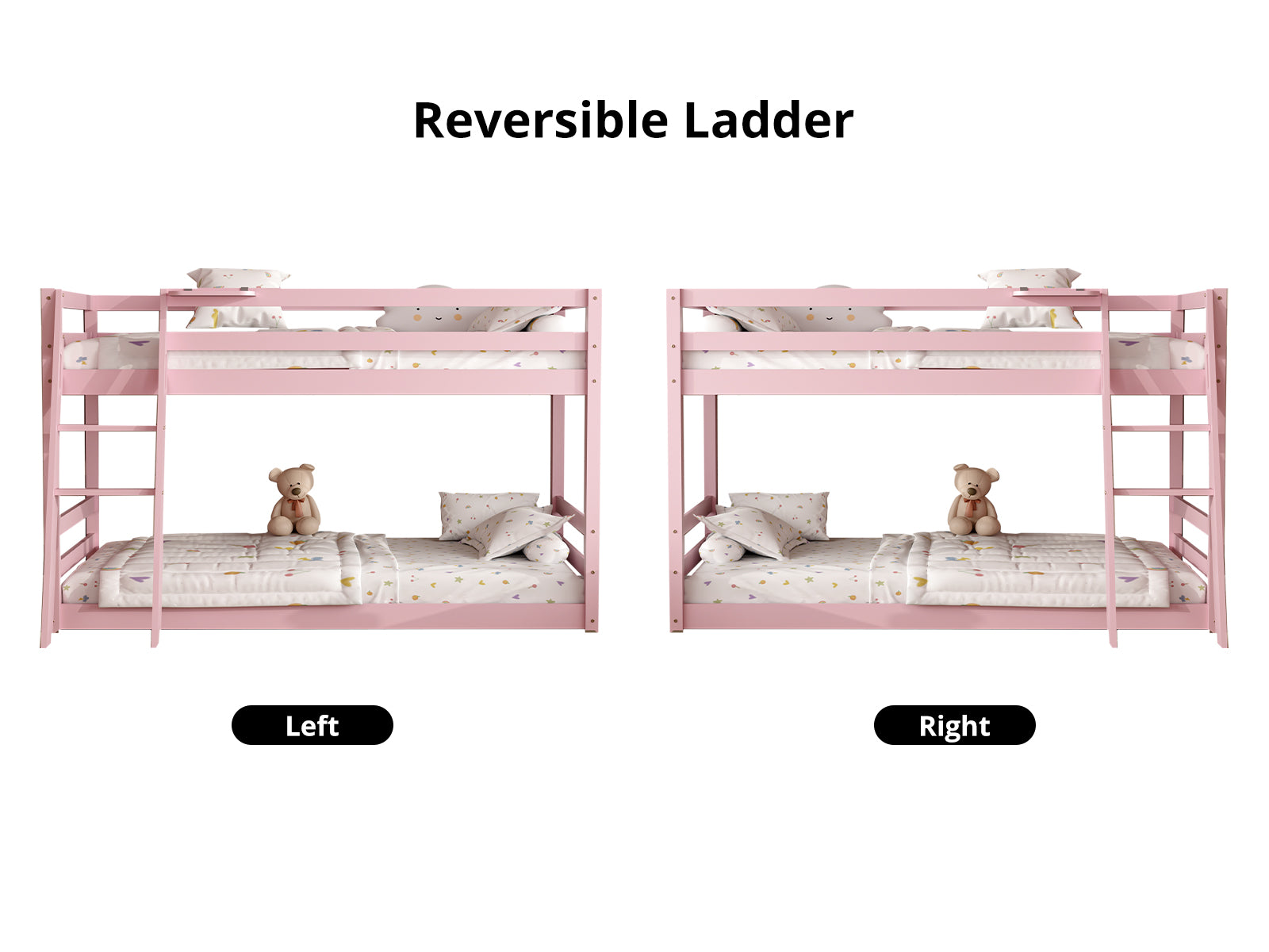 DS New Polli Mid-Sleeper Bunk Bed Pink