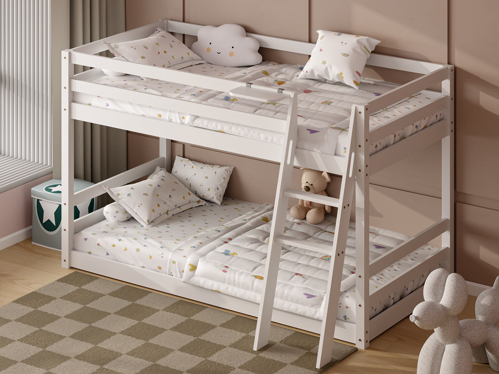 New Polli Mid-Sleeper Bunk Bed White