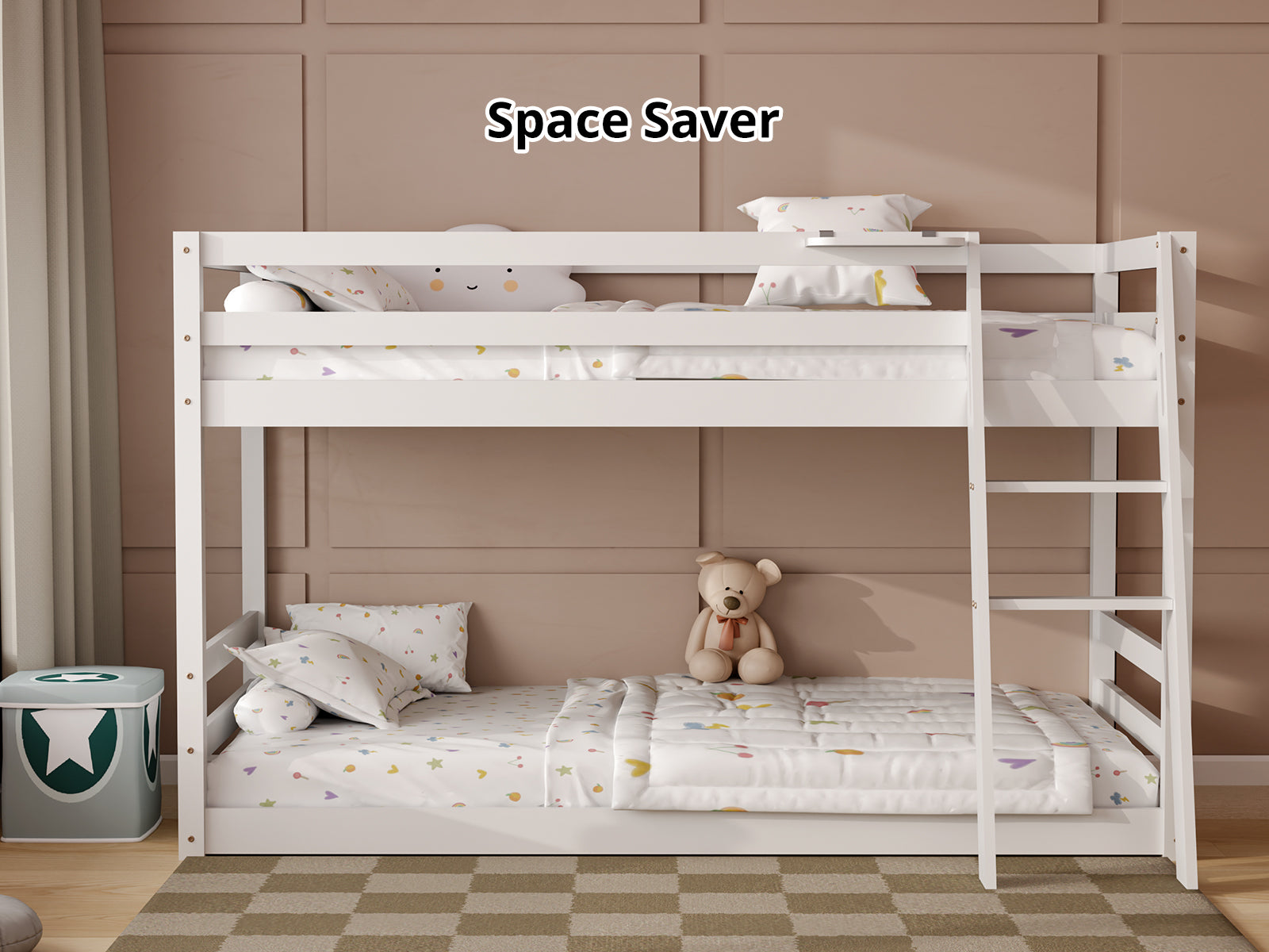 DS New Polli Mid-Sleeper Bunk Bed White