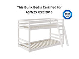 DS New Polli Mid-Sleeper Bunk Bed White
