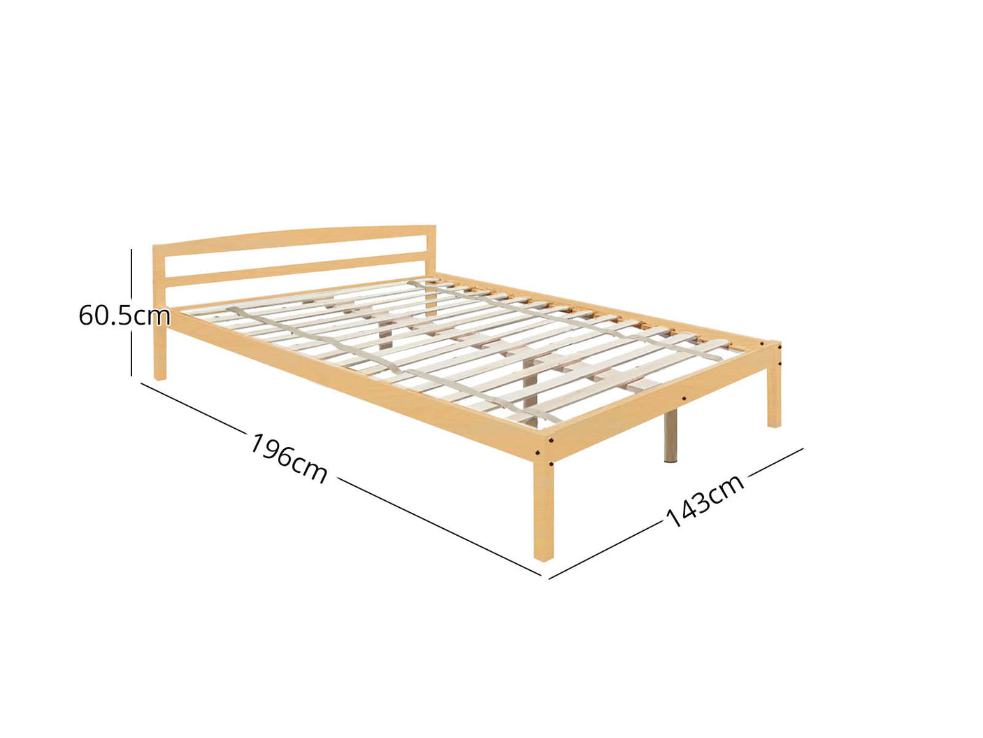 Wayford Double Bed Frame - Natural