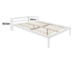 DS Wayford Double Bed Frame - Wooden White