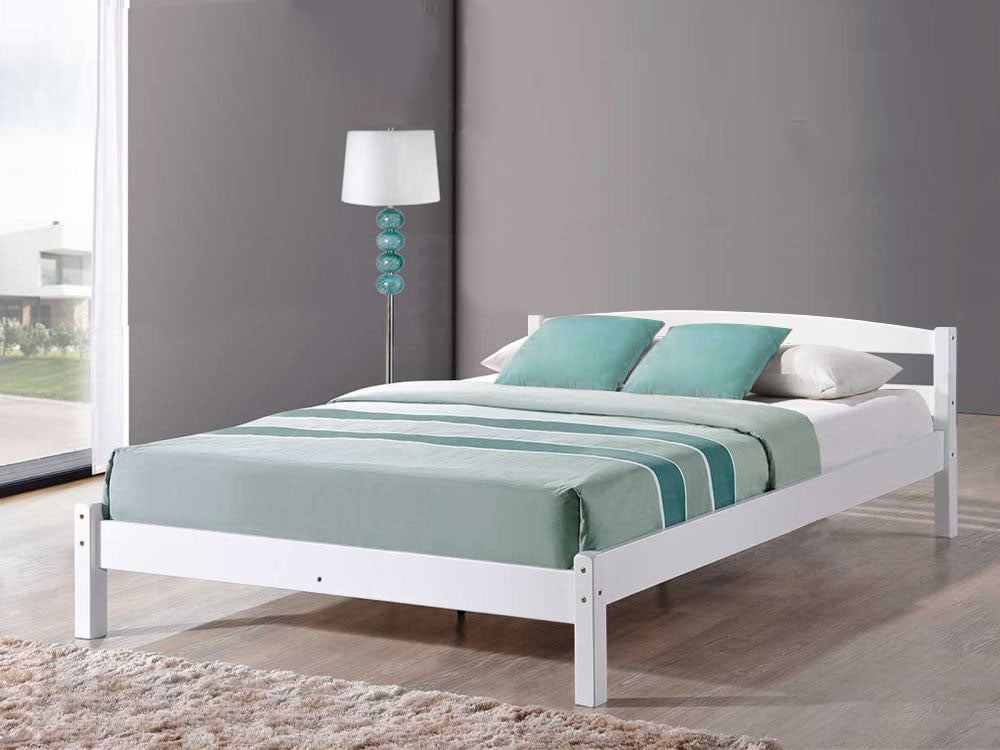 DS Wayford Double Bed Frame - Wooden White