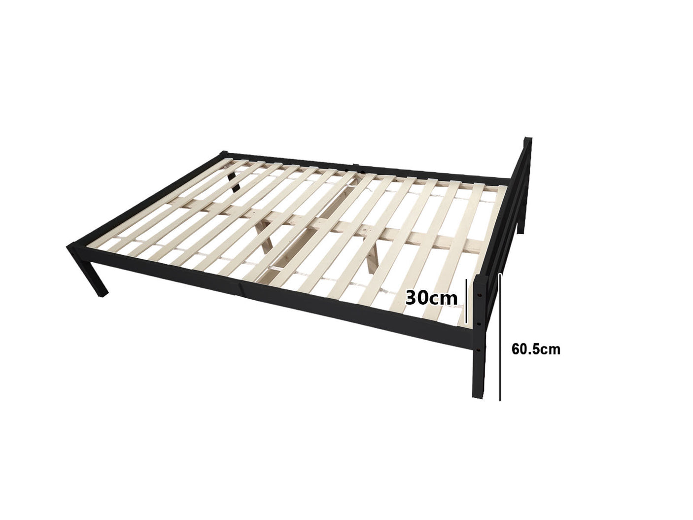 Wayford King Single Bed Frame - Wooden Black