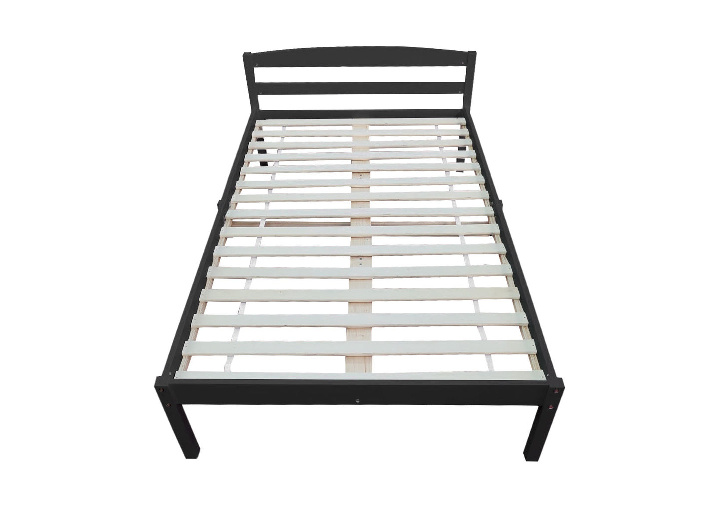 Wayford King Single Bed Frame - Wooden Black