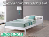 Wayford King Single Bed Frame - Wooden White