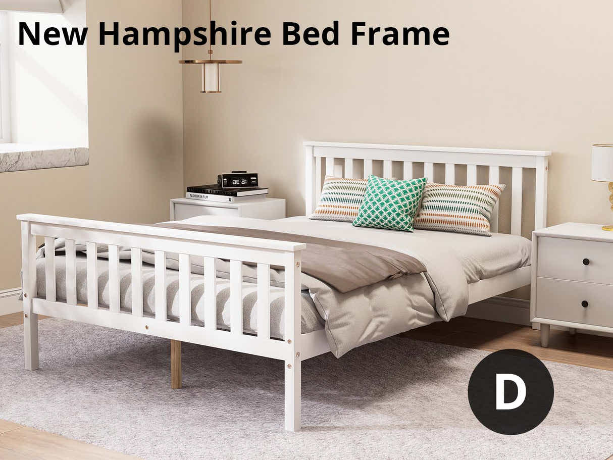 New Hampshire Bed Frame Double White